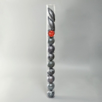 Набор украшений пластик 11 шт "Мелодия" сосулька, 6 см, серый