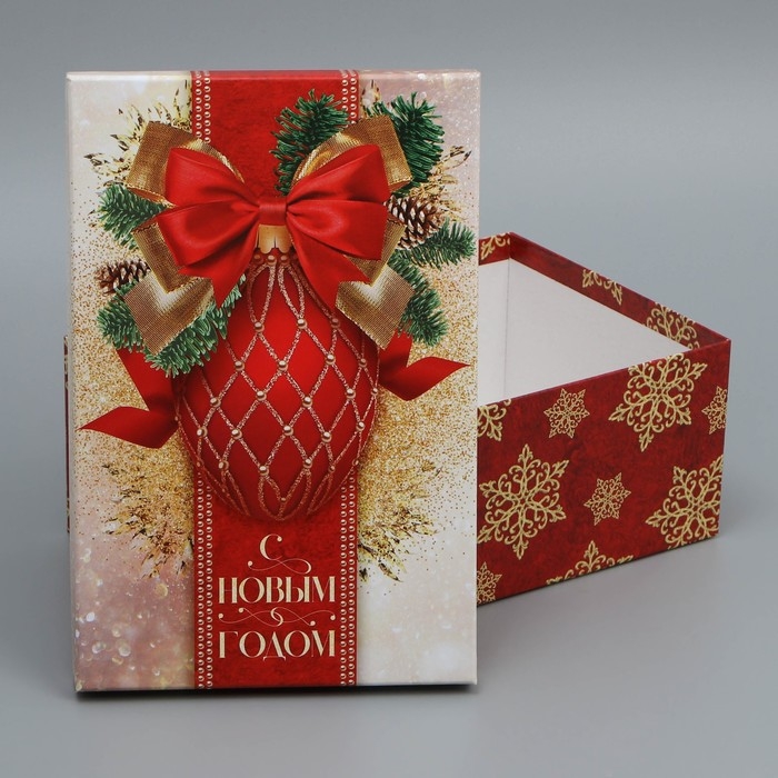 Набор подарочных коробок 3 в 1 &laquo;С новым годом, 26 х 17 х 10 ‒ 32.5 х 20 х 12.5 см, Новый год