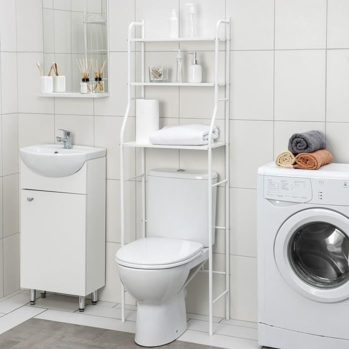 Стеллаж над унитазом, 48&times;26&times;156 см, цвет белый