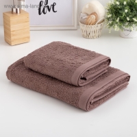 Полотенце махровое Этель &laquo;Терри&raquo; 50x90 см, коричневый