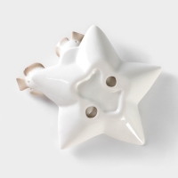 Блюдо керамическое сервировочное &laquo;Голубки на цветочке&raquo;, 14&times;13,5&times;4 см, цвет белый