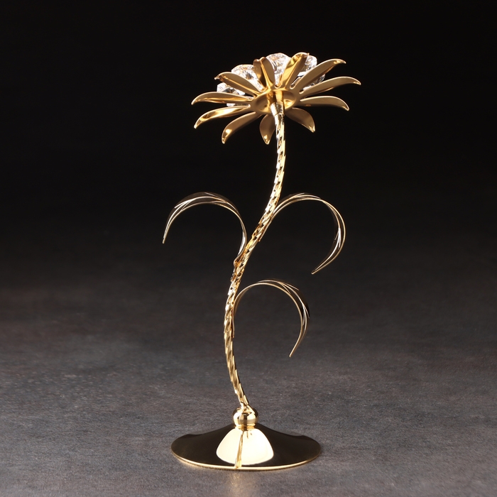 Сувенир "Подсолнух", с хрусталиками, 12х8х20 см