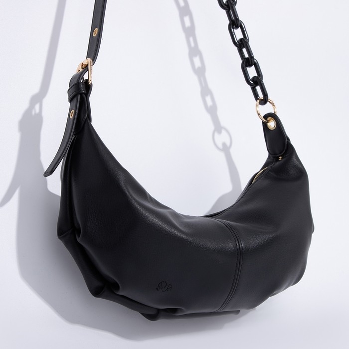 Сумка мешок, отдел на молнии, регулирующийся ремень, цвет чёрный Сумка мешок, отдел на молнии, регулирующийся ремень, цвет чёрный