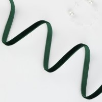 Лента бархатная, 6 мм, 18 &plusmn; 1 м, цвет зелёный №165