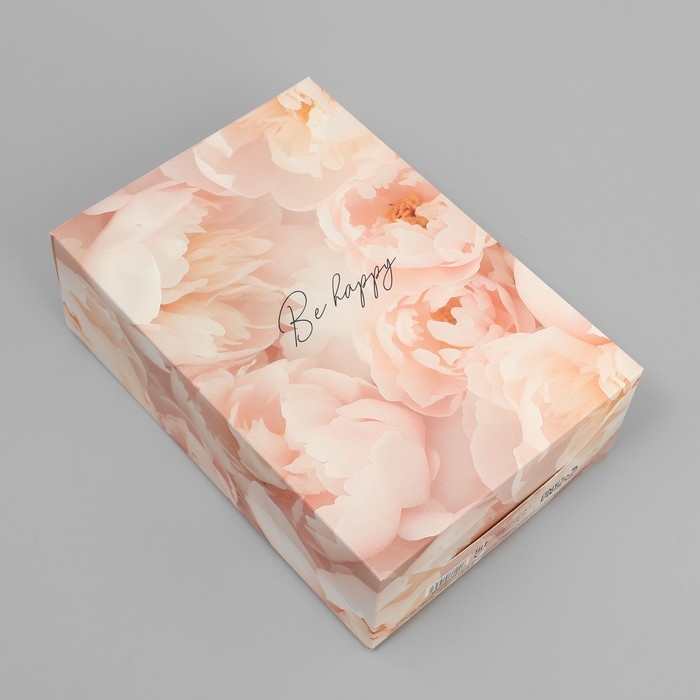 Коробка подарочная складная, упаковка, &laquo;Нежные пионы&raquo;, 16 х 23 х 7.5 см