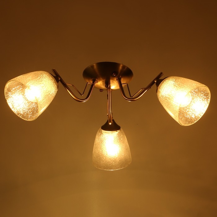 Люстра "Эсм BayerLuxина" 3хЕ27 40Вт бронза 47х47х19 см BayerLux