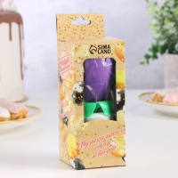 Свеча для торта музыкальная "Тюльпан", крутящаяся, фиолетовая, 14,5×6 см Свеча для торта музыкальная "Тюльпан", крутящаяся, фиолетовая, 14,5×6 см