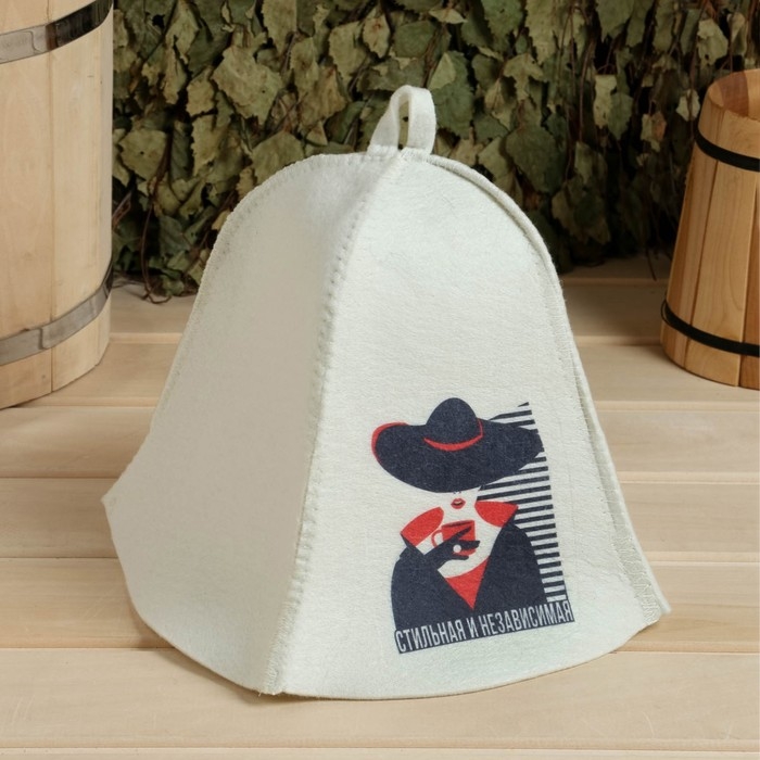 Шапка для бани принт Шапка для бани принт "Стильная и независимая"