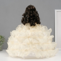 Кукла коллекционная зонтик керамика "Леди в молочном платье с розой, в тиаре" 45 см Кукла коллекционная зонтик керамика "Леди в молочном платье с розой, в тиаре" 45 см