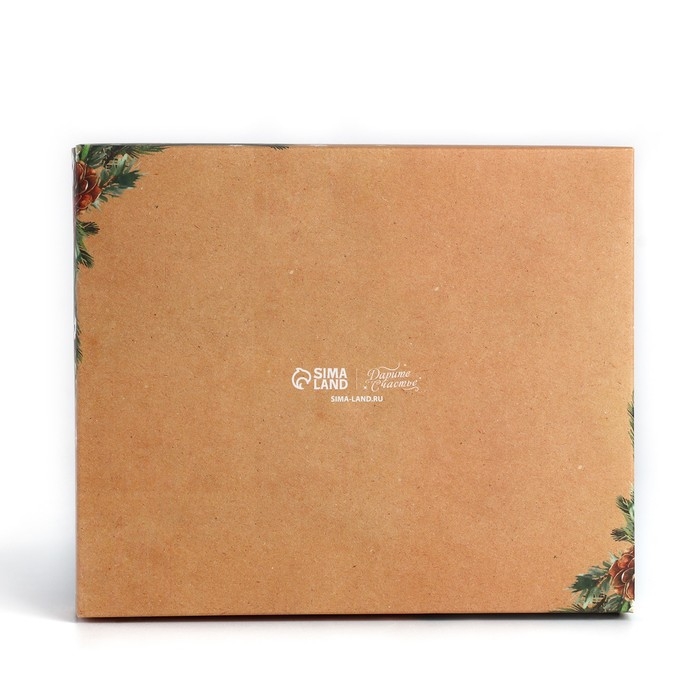 Коробка под 4 конфеты и шоколад с ячейками &laquo;С Новым годом!&raquo; 18 х 15 х 3 см, Новый год