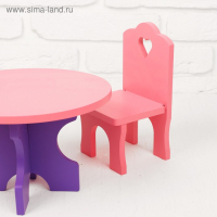 Мебель кукольная «Столик со стульчиками», 5 деталей Мебель кукольная «Столик со стульчиками», 5 деталей