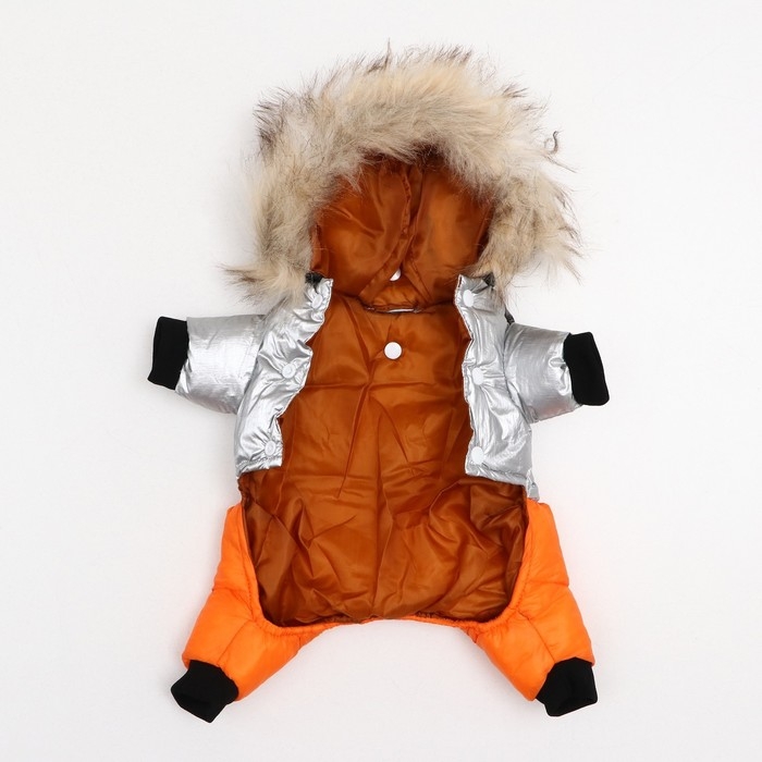 Комбинезон Комбинезон "Пушок", размер 16 (ДС 36 см, ОГ 46 см, ОШ 35 см), коралловый