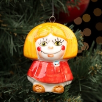 Ёлочная игрушка "Домовенок Кузя", крепление петля, 9 см, фарфор Ёлочная игрушка "Домовенок Кузя", крепление петля, 9 см, фарфор