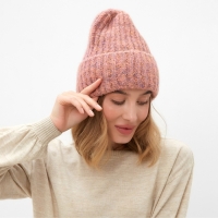 Шапка женская MINAKU овер one size 52-58 розовый Шапка женская MINAKU овер one size 52-58 розовый