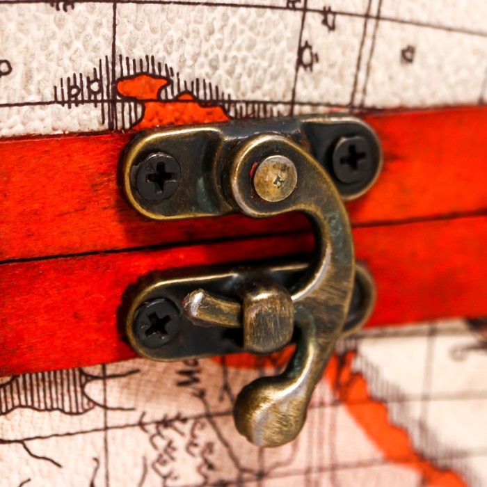 Шкатулка дерево Шкатулка дерево "Карта" 11,5х17,3х10,7 см