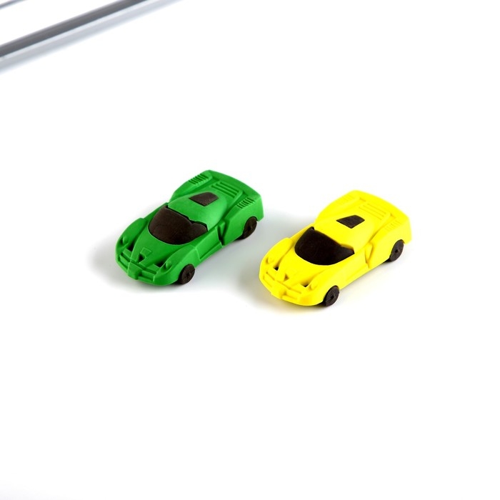 Канцелярский набор &laquo;Крутому гонщику&raquo;, карандаши 2 шт, ластики 2 шт, блокнот