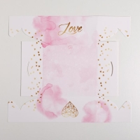 Коробка для капкейков, кондитерская упаковка, 4 ячейки &laquo;Love&raquo;, 16 х 16 х 7.5 см