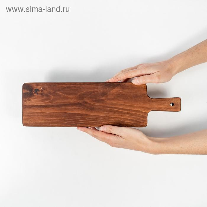 Доска разделочная, для подачи на ножках из натурального кедра Mаgistrо, 38&times;10,5&times;6,5 см, с ручкой, цвет шоколадный