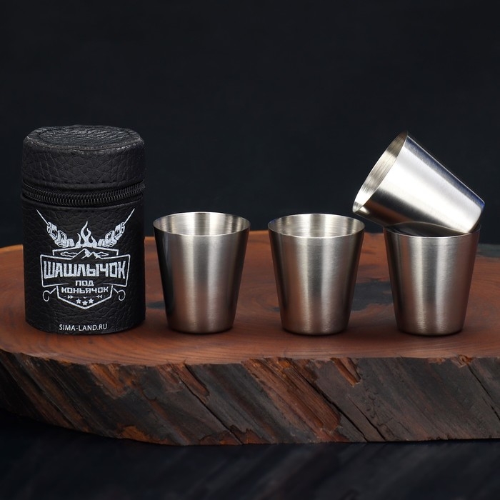 Стопки, набор &laquo;Шашлычок&raquo;, 4 шт х 30 мл