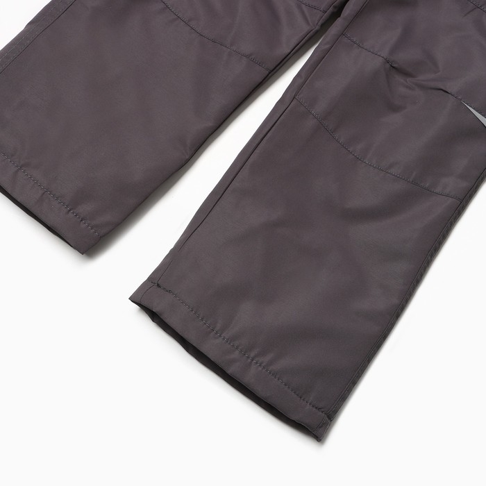 Полукомбинезон утеплённый для мальчиков, цвет серый, рост 110 см