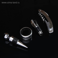 Набор для вина «Тоскана», 4 предмета: штопор, кольцо, пробка, каплеуловитель Набор для вина «Тоскана», 4 предмета: штопор, кольцо, пробка, каплеуловитель