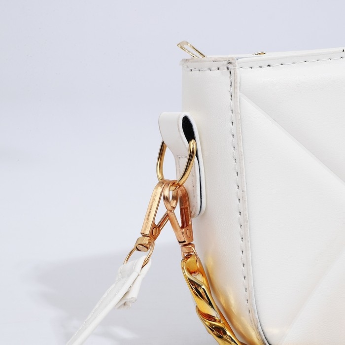 Сумка кросс-боди на молнии, цвет белый