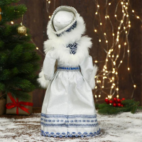 Снегурочка "В шубке с узорами" двигается, 19х40 см Снегурочка "В шубке с узорами" двигается, 19х40 см