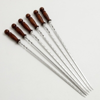 Набор для шашлыков "Мангалыч" шампур 50 см - 6 шт, опахало, подвес Набор для шашлыков "Мангалыч" шампур 50 см - 6 шт, опахало, подвес