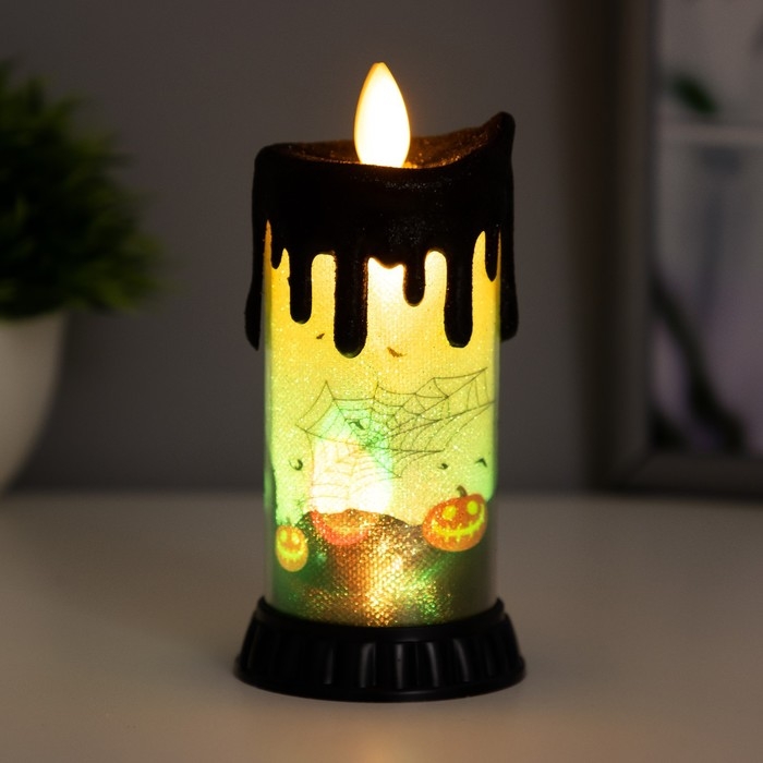 Ночник "Хэллоуин" LED RGB от батареек LR44    6х6х10 см RISALUX