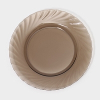 Тарелка обеденная стеклянная &laquo;Океан&raquo;, d=24,5 см, цвет коричневый