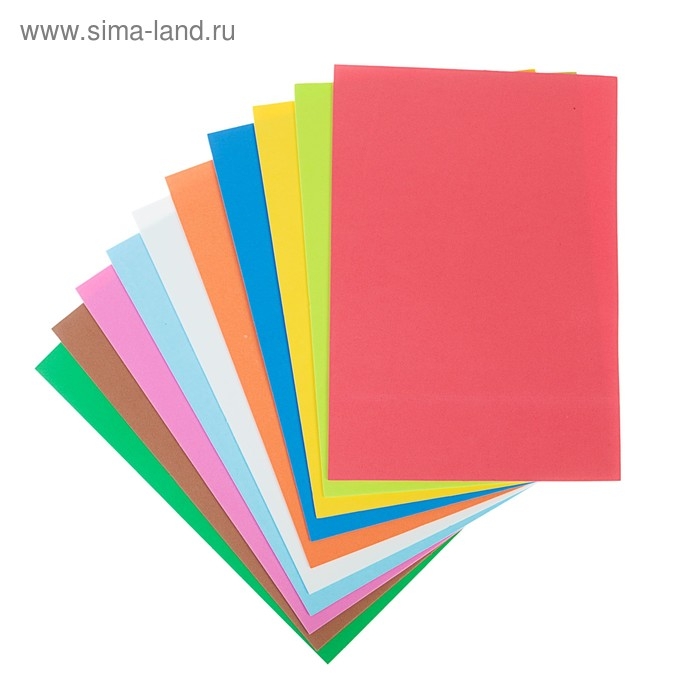 Фоамиран цветной, набор А4, 2 мм, deVENTE, 10 листов х 10 цветов Фоамиран цветной, набор А4, 2 мм, deVENTE, 10 листов х 10 цветов