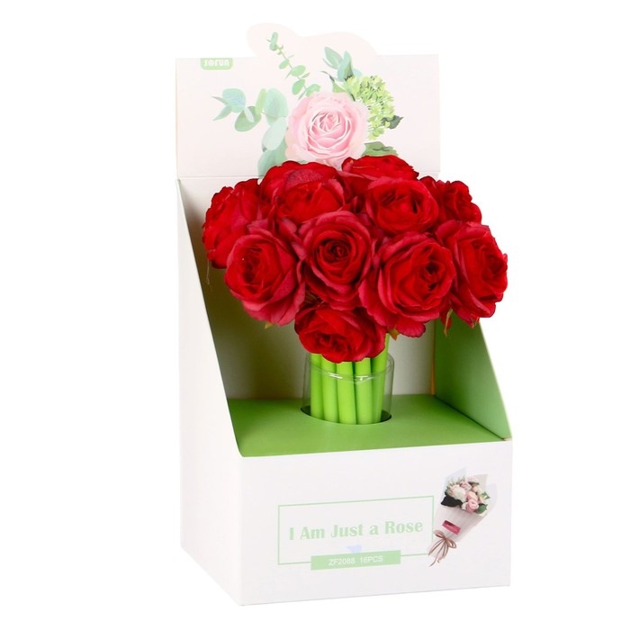 Ручка цветок, гелевая "Роза", прикол (штрихкод на штуке)