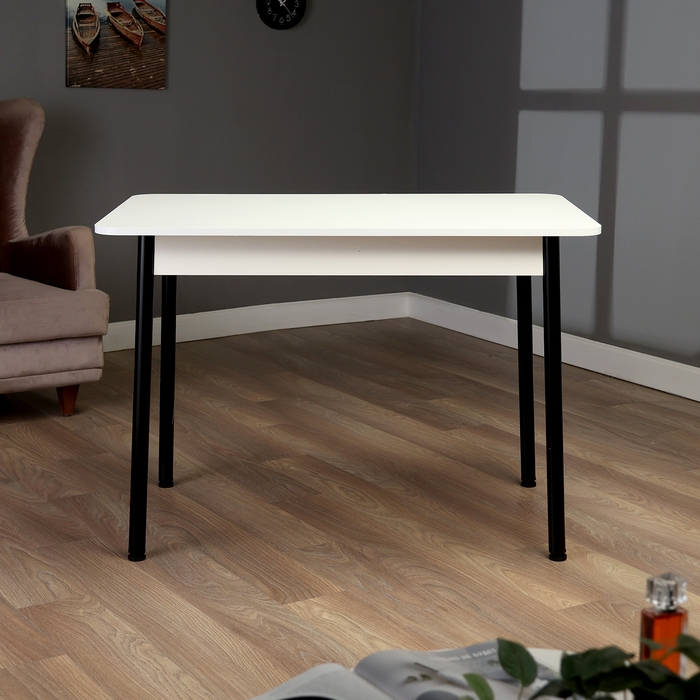 Стол кухонный Лион 1, 1100х700х750, Белый матовый