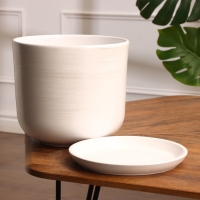 Горшок цветочный Галактика белая 5.4 л