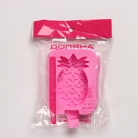 Форма для мороженого Доляна «Ананас», силикон, 14×7,5×2,5 см, цвет розовый Форма для мороженого Доляна «Ананас», силикон, 14×7,5×2,5 см, цвет розовый