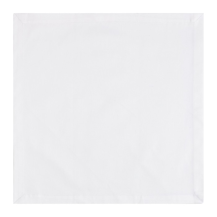 Набор салфеток с декорат. кольцами "White pleasure" 40х40 см - 4 шт, 100% хл, саржа 190гр/м2