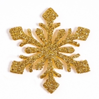 Новый год! Декор &laquo;Снежинки&raquo;, набор 9 шт., цвет золото