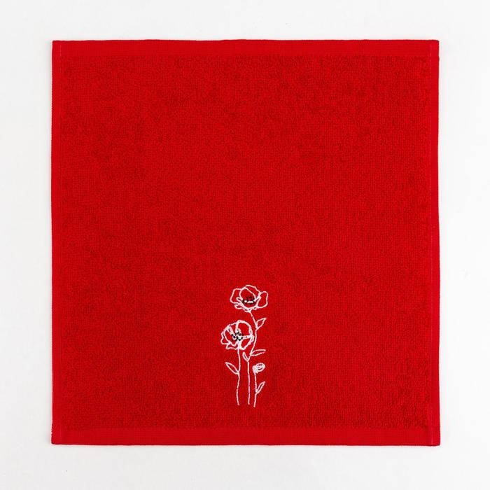 Набор полотенец &laquo;Цветы&raquo; 30х30 см-3шт, 100% хлопок 340 гр/м2