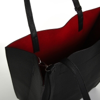 Сумка-шопер женская без застёжки, цвет чёрный Сумка-шопер женская без застёжки, цвет чёрный