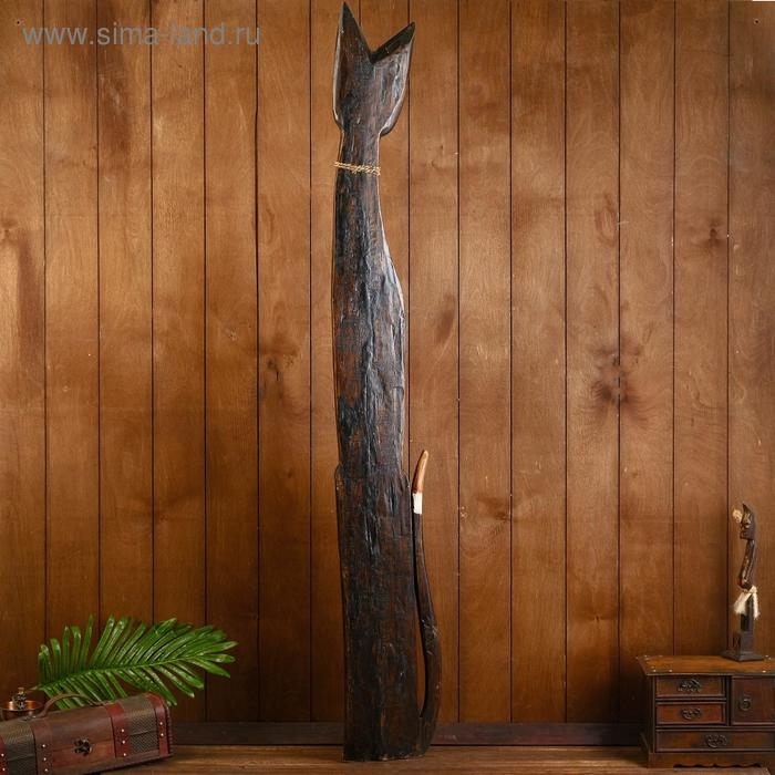 Сувенир дерево "Кошка с узором на лапках" 150х23х11 см