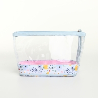 Набор косметичек 2 в 1 на молнии, цвет голубой Набор косметичек 2 в 1 на молнии, цвет голубой