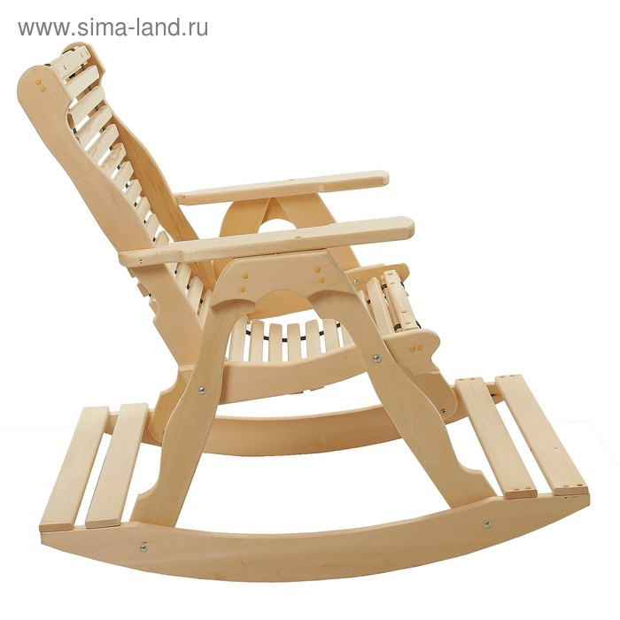 Кресло-качалка на ленте, 70×130×120см, из липы, Кресло-качалка на ленте, 70×130×120см, из липы, "Добропаровъ"