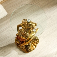 Стол декоративный "Дельфин и русалка" золото 48х48х104 см Стол декоративный "Дельфин и русалка" золото 48х48х104 см