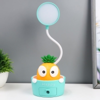 Светильник сенсорный с точилкой "Ананасик" LED, от USB/АКБ 6 Вт желтый-зеленый 8х6х25 см RISALUX 10 Светильник сенсорный с точилкой "Ананасик" LED, от USB/АКБ 6 Вт желтый-зеленый 8х6х25 см RISALUX 10