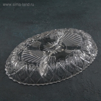 Менажница стеклянная &laquo;Северная звезда&raquo;, 4 секции, 27,5&times;18,5&times;3,5 см