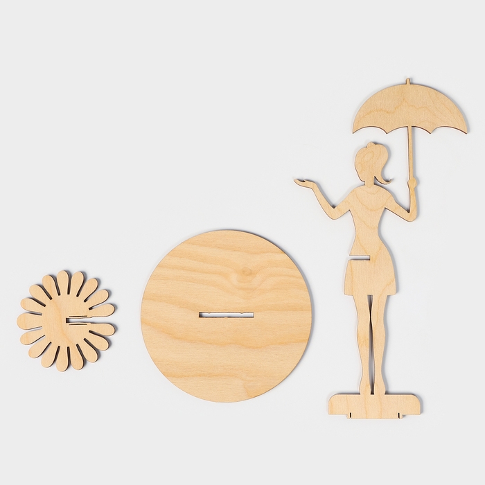 Салфетница деревянная &laquo;Девушка с зонтиком&raquo;, 25&times;13&times;13 см