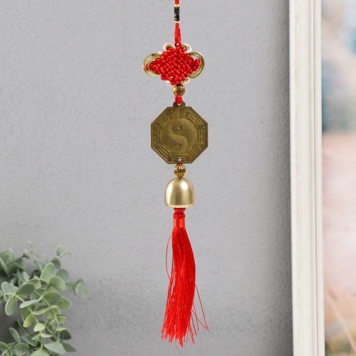 Колокольчик металл Колокольчик металл "Монета Инь-ян" 1 колокол d=2,5 см 35х5,3х2,7 см