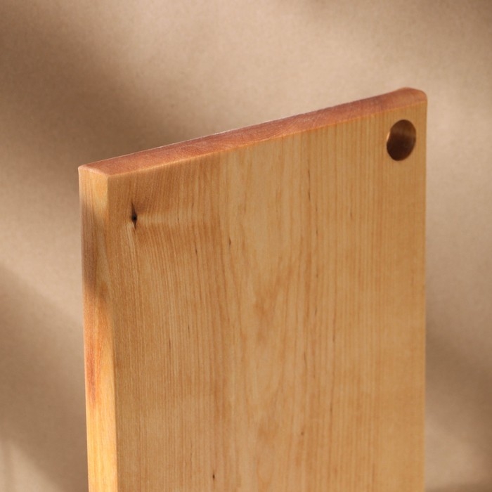 Доска разделочная деревянная с отверстием Adelica, 30&times;20&times;2 см, покрыта маслом, цельная берёза