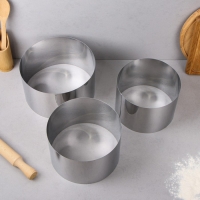 Набор форм для выпечки и выкладки &laquo;Круг&raquo;, d=20 см, 22 см, 24 см, h=14 см, 3 шт