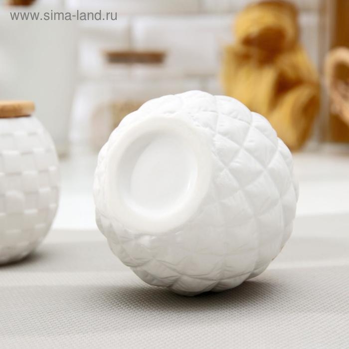 Набор банок керамических «Эстет», 3 предмета: 280 мл, цвет белый Набор банок керамических «Эстет», 3 предмета: 280 мл, цвет белый